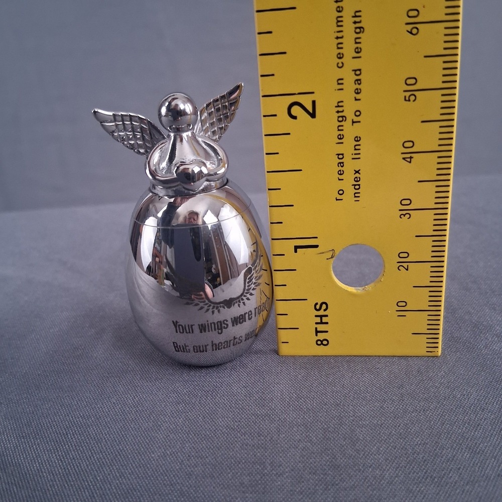 Angel Urn Keepsake Cremation Memorial Small Pot With Spoon And Pouch Cat Dog NEW - Picture 10 of 10